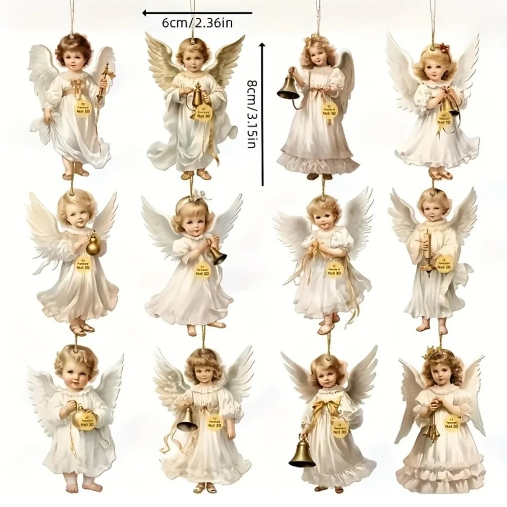 SOLD Christmas Angel Ornaments Set - Picture 2 of 3